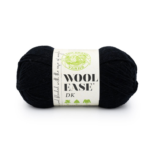 Lion Brand Wool-Ease DK Yarn-Black - 5A0039DL-1H8LT - 023032176048
