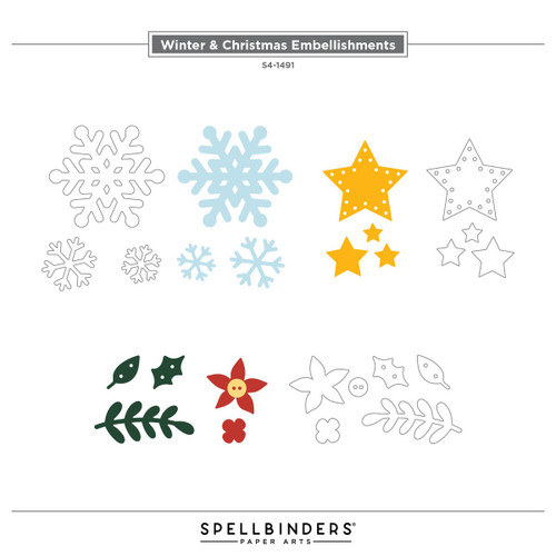 Spellbinders Embellishments Etched Dies by Sandi MacIver-Winter & Christmas - 5A0039BB-1H8HL Spellbinders Embellishments Etched Dies by Sandi MacIver-Winter & Christmas - 5A0039BB-1H8HL