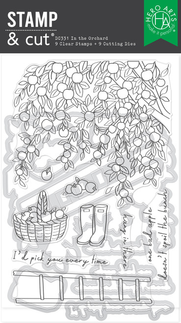 Hero Arts I Pick You Stamp & Cut Set-In The Orchard - 5A0039CQ-1H8HY - 085700949644