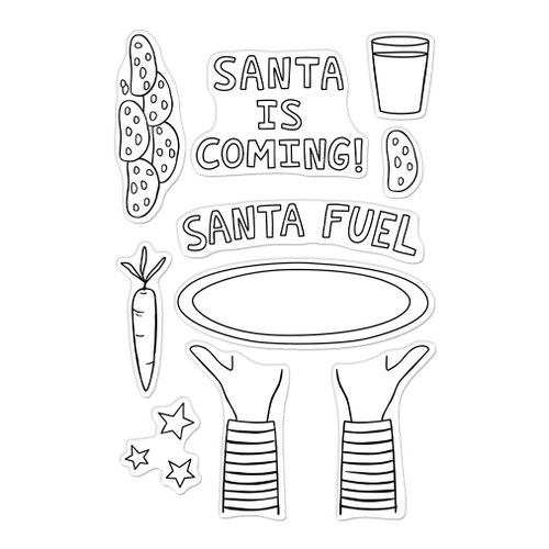 Hero Arts Yule Fuel Clear Stamp Set-Santa Fuel - 5A0039CJ-1H8HV Hero Arts Yule Fuel Clear Stamp Set-Santa Fuel - 5A0039CJ-1H8HV