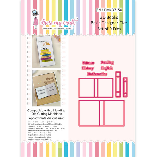 Dress My Craft Basic Designer Dies-3D Books - 5A00398P-1H8FC - 194186023912