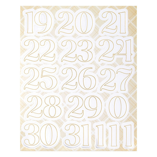 Spellbinders Rosie's Studio Cardstock Number Stickers-Peppermint Twist - 5A0039BT-1H8GT Spellbinders Rosie's Studio Cardstock Number Stickers-Peppermint Twist - 5A0039BT-1H8GT