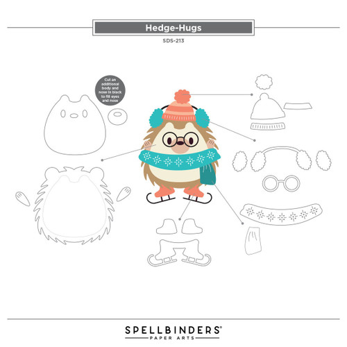 Spellbinders Merry Mischief Clear Stamp & Die Set-Hedge-Hugs - 5A0039B5-1H8GN Spellbinders Merry Mischief Clear Stamp & Die Set-Hedge-Hugs - 5A0039B5-1H8GN