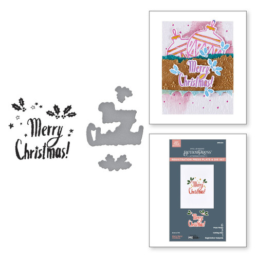 Spellbinders Press Plate & Die Set by Dina Wakley -Starry Merry Christmas Registration - 5A0039B9-1H8H0