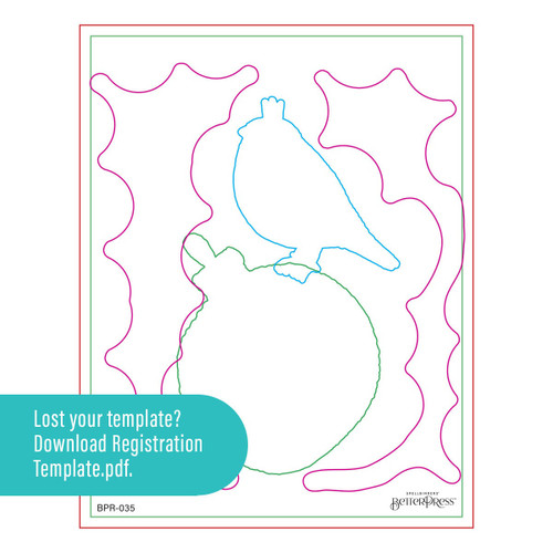 Spellbinders Press Plate & Die Set by Dina Wakley -Merry, Merry, Merry Bird Registration - 5A0039BX-1H8H7 Spellbinders Press Plate & Die Set by Dina Wakley -Merry, Merry, Merry Bird Registration - 5A0039BX-1H8H7