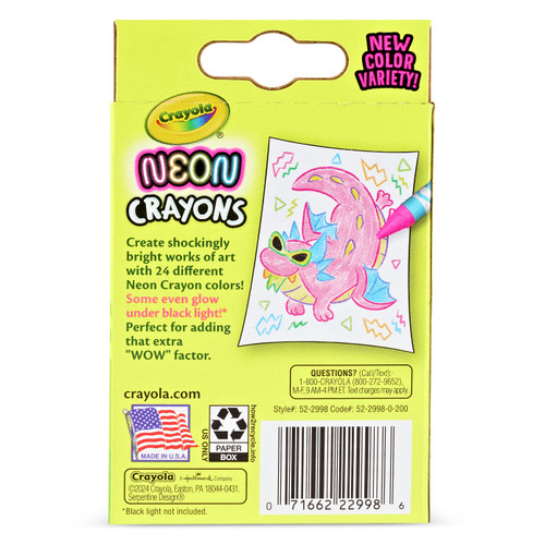 Crayola Crayons-Neon 24/Pkg - 5A0035R4-1H73C Crayola Crayons-Neon 24/Pkg - 5A0035R4-1H73C
