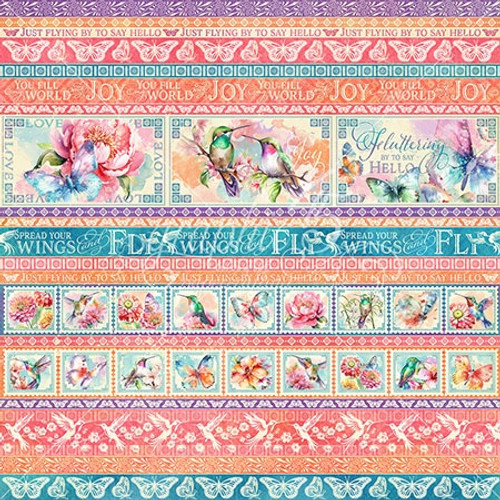 15 Pack - Flight Of Fancy Double-Sided Cardstock 12"X12"-Flying By To Say Hello - 5A00244P-1G7FP