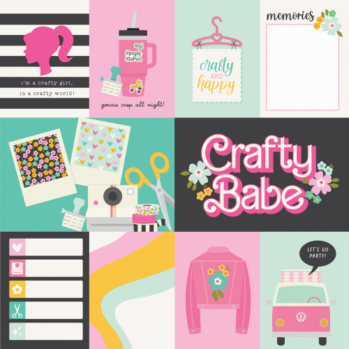 25 Pack - Simple Stories Crafty Babe Double-Sided Cardstock 12"X12"-Elements 2 - 5A002WXT-1GXW4 25 Pack - Simple Stories Crafty Babe Double-Sided Cardstock 12"X12"-Elements 2 - 5A002WXT-1GXW4