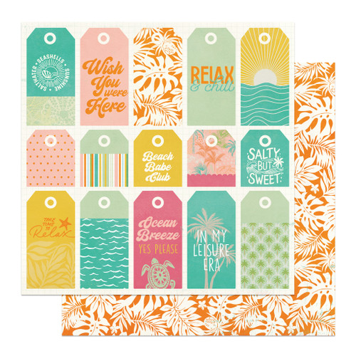 25 Pack - Salt & Sea Double-Sided Cardstock 12"X12"-Relax - 5A002XFS-1GYCD - 709388349137