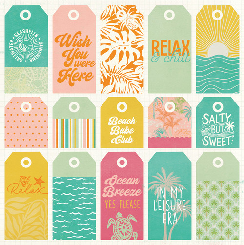 25 Pack - Salt & Sea Double-Sided Cardstock 12"X12"-Relax - 5A002XFS-1GYCD