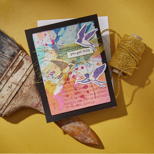 Spellbinders BetterPress Plates & Die Set By Dina Wakley-Collaged Birds - 5A002XCZ-1GYDN Spellbinders BetterPress Plates & Die Set By Dina Wakley-Collaged Birds - 5A002XCZ-1GYDN