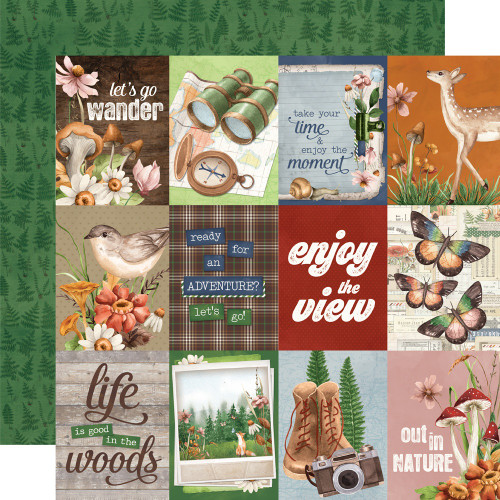 25 Pack - Simple Vintage Woodlands Double-Sided Cardstock 12"X12"-3X4 Elements - 5A002WWW-1GXRX - 810150778618
