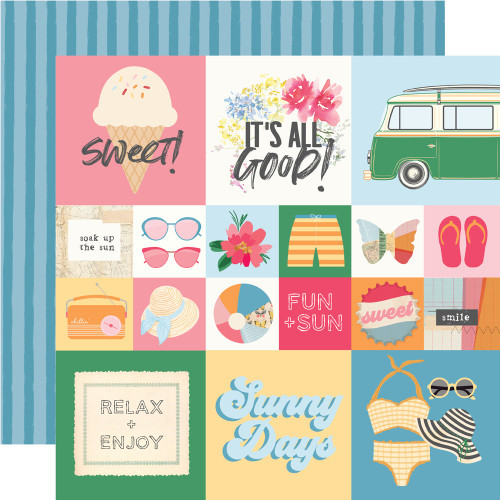 25 Pack - Sunny Days Double-Sided Cardstock 12"X12"-2X2/4X4 Elements - 5A002WXR-1GXSW - 810150777734 25 Pack - Sunny Days Double-Sided Cardstock 12"X12"-2X2/4X4 Elements - 5A002WXR-1GXSW - 810150777734