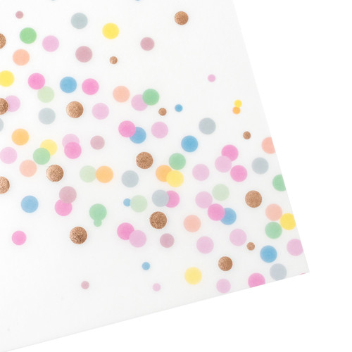 15 Pack - American Crafts Rainbow Avenue Specialty Paper 12"X12"-Vellum W/Rose Gold Foil - 34025881