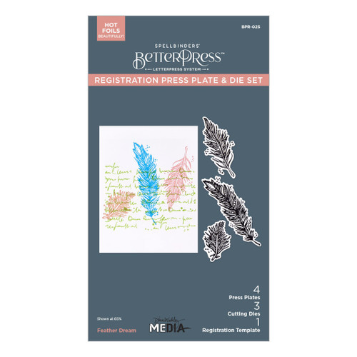 Spellbinders BetterPress Plates & Die Set By Dina Wakley-Feather Dream - 5A002XF4-1GYD2 - 810176102404