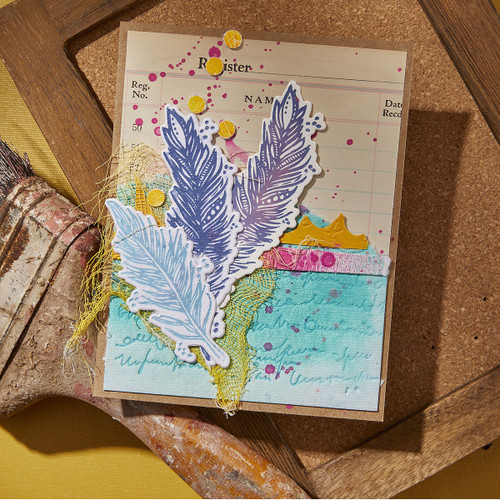 Spellbinders BetterPress Plates & Die Set By Dina Wakley-Feather Dream - 5A002XF4-1GYD2 Spellbinders BetterPress Plates & Die Set By Dina Wakley-Feather Dream - 5A002XF4-1GYD2