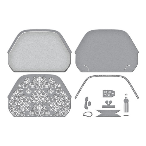 Spellbinders Etched Dies From he Gorgeous You Collection-Makeup Bag - 5A002XDR-1GYCY