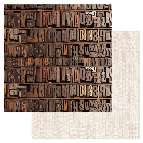 25 Pack - Cedar House Double-Sided Cardstock 12"X12"-Letterpress - CDH12-30328 - 765468083261