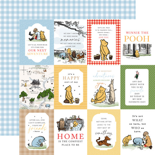 25 Pack - The House At Pooh Corner Double-Sided Cardstock 12"X12"-3x4 Journaling Cards - 5A002JQS-1GL8K - 810179813628