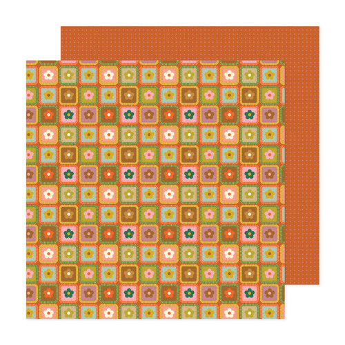 25 Pack - Jen Hadfield Groovy Darlin' Double-Sided Cardstock 12"X12"-Granny Square - A500264B-G18YC - 765468087351