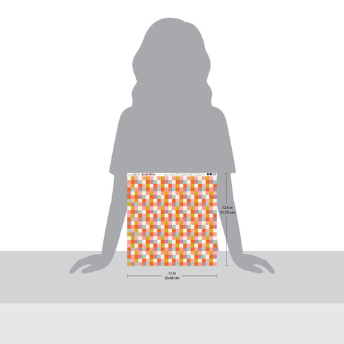 25 Pack - Jen Hadfield Groovy Darlin' Double-Sided Cardstock 12"X12"-Checkered - A500264B-G18YD