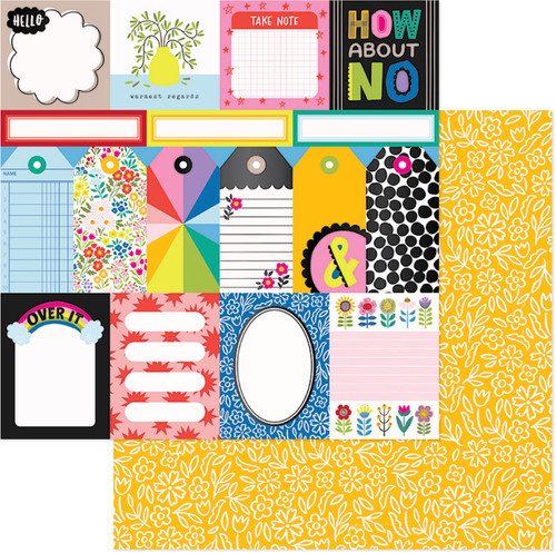 25 Pack - Whatevs Double-Sided Cardstock 12"X12"-Over It - WHTE12-30581 - 765468084220