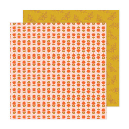 25 Pack - Jen Hadfield Groovy Darlin' Double-Sided Cardstock 12"X12"-Flutter - 5A00264B-1G8Z8 - 765468087436