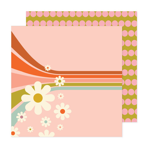 25 Pack - Jen Hadfield Groovy Darlin' Double-Sided Cardstock 12"X12"-Daisy - A500264B-G18ZL - 765468087245