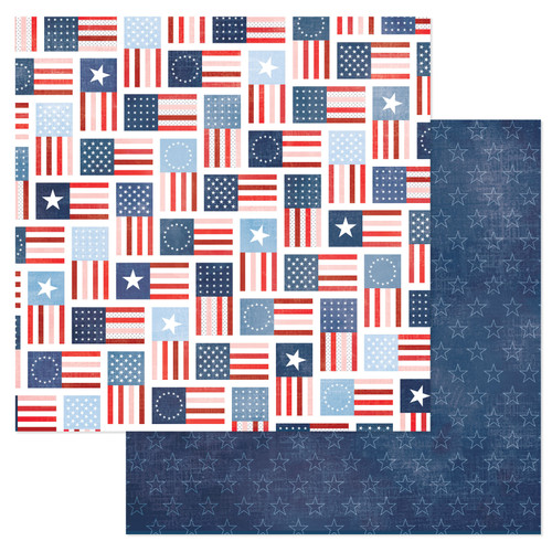 25 Pack - Flags And Frills Double-Sided Cardstock 12"X12"-Quilted Glory - ACFF12-30306 - 765468074863