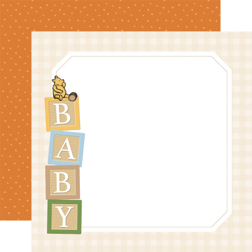 25 Pack - Winnie The Pooh Baby Double-Sided Cardstock 12"X12"-Welcome Baby - 5A002JSX-1GLB9 - 810179813987
