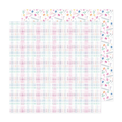 25 Pack - American Crafts Patterned Double-Sided Cardstock 12"X12"-Scrap Lover, Rainbow Avenue - ACRA12-25849 - 765468075488