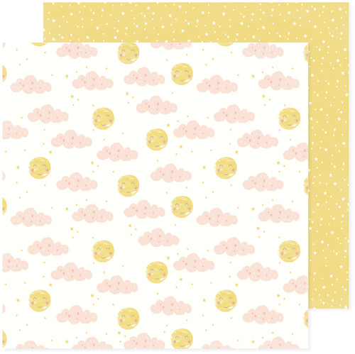 25 Pack - American Crafts Patterned Double-Sided Cardstock 12"X12"-Clouds, Hello Little Girl - ACHLG12-30028 - 765468074191