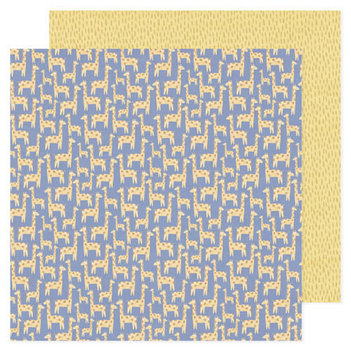 25 Pack - American Crafts Patterned Double-Sided Cardstock 12"X12"-Giraffes, Hello Little Boy - ACHLB12-30009 - 765468074115