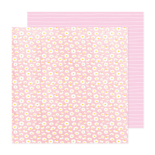 25 Pack - American Crafts Patterned Double-Sided Cardstock 12"X12"-Daisy Love, Rainbow Avenue - ACRA12-25860 - 765468075594
