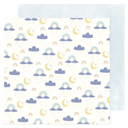 25 Pack - American Crafts Patterned Double-Sided Cardstock 12"X12"-Rainbows, Hello Little Boy - ACHLB12-30005 - 765468060774