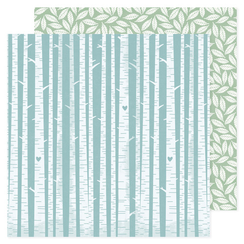 25 Pack - American Crafts Patterned Double-Sided Cardstock 12"X12"-Aspen, Hello Little Boy - ACHLB12-30007 - 765468074092