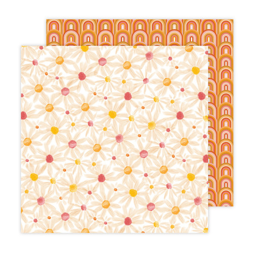 25 Pack - Jen Hadfield Flower Child Double-Sided Cardstock 12"X12"-Lazy Daisies - JHFC12-14126 - 765468043708
