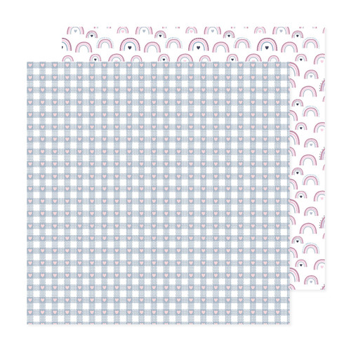 25 Pack - American Crafts Patterned Double-Sided Cardstock 12"X12"-Sending Love, Rainbow Avenue - ACRA12-25838 - 765468075464