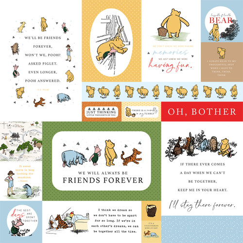 25 Pack - The House At Pooh Corner Double-Sided Cardstock 12"X12"-Multi Journaling Cards - 5A002JQS-1GL89