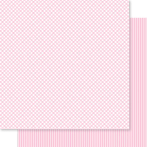 25 Pack - Bella Besties Gingham & Stripes Double-Sided Cardstock 12X12-Cotton Candy - 5A0021SV-1G4TS - 819812016501