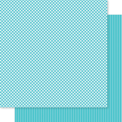 25 Pack - Bella Besties Gingham & Stripes Double-Sided Cardstock 12X12-Ice - 5A0021SV-1G4S4 - 819812016556
