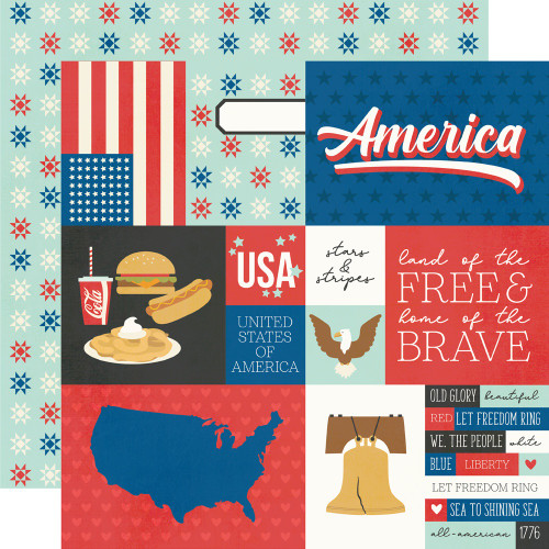 25 Pack - Say Cheese Epic Double-Sided Cardstock 12"X12"-America - 5A0022JR-1G5DQ - 810150770957 25 Pack - Say Cheese Epic Double-Sided Cardstock 12"X12"-America - 5A0022JR-1G5DQ - 810150770957