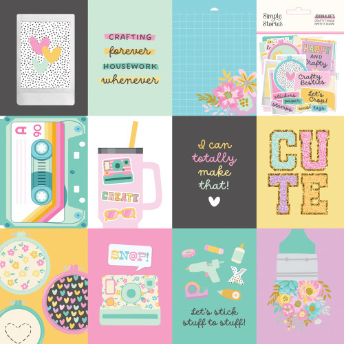 25 Pack - Crafty Things Double-Sided Cardstock 12"X12"-3x4 Elements - 5A0022JS-1G5G0
