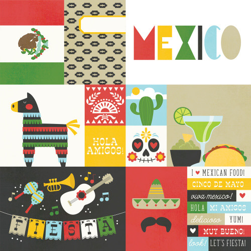 25 Pack - Say Cheese Epic Double-Sided Cardstock 12"X12"-Mexico - 5A0022JR-1G5DW