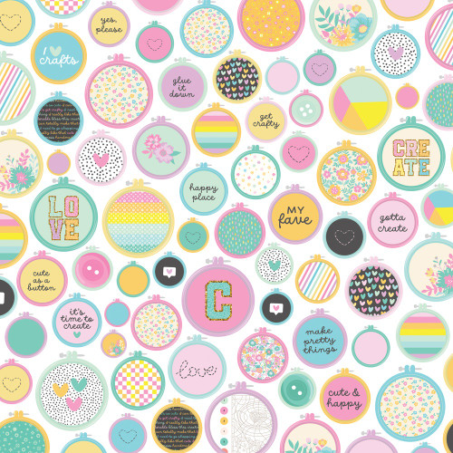 25 Pack - Crafty Things Double-Sided Cardstock 12"X12"-Sew Adorable - 5A0022JS-1G5FR
