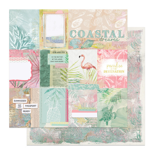 25 Pack - Coco Paradise Double-Sided Cardstock 12"X12"-Coastal Dreams - 5A0022MZ-1G5KD - 709388345092 25 Pack - Coco Paradise Double-Sided Cardstock 12"X12"-Coastal Dreams - 5A0022MZ-1G5KD - 709388345092
