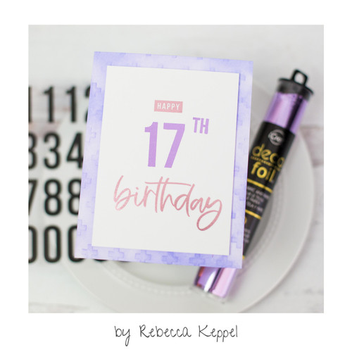 Deco Foil Adhesive Transfer Sheets by Unity 5.9" x 5.9"-Just Numbers - 5A0022TH-1G5TX