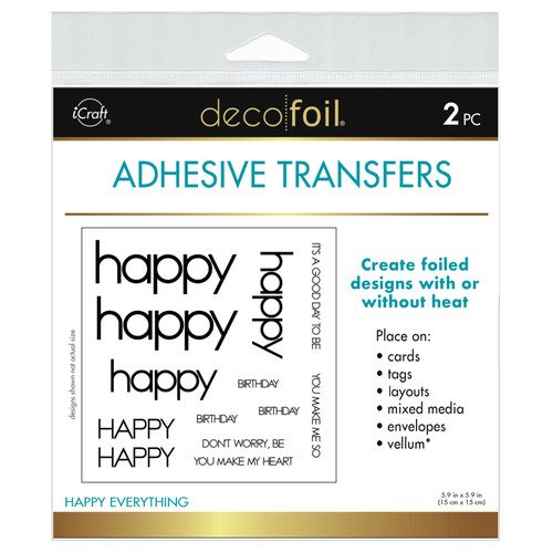 Deco Foil Adhesive Transfer Sheets 5.9" x 5.9"-Happy Everything - 5A0022TD-1G5TZ - 000943056393