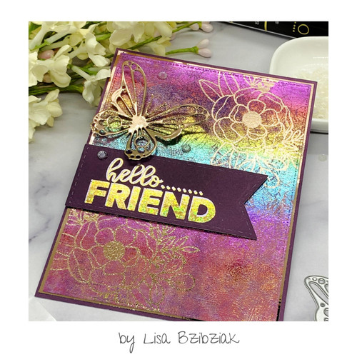 Deco Foil Adhesive Transfer Sheets by Unity 5.9" x 5.9"-Blooming Friendship - 5A0022TJ-1G5V2 Deco Foil Adhesive Transfer Sheets by Unity 5.9" x 5.9"-Blooming Friendship - 5A0022TJ-1G5V2
