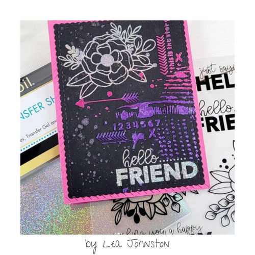 Deco Foil Adhesive Transfer Sheets by Unity 5.9" x 5.9"-Blooming Friendship - 5A0022TJ-1G5V2 Deco Foil Adhesive Transfer Sheets by Unity 5.9" x 5.9"-Blooming Friendship - 5A0022TJ-1G5V2